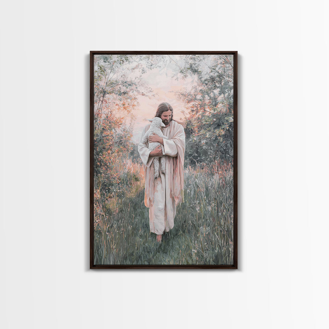 Field Of Compassion – Framed Canvas Print – Christian Art Canvas – Christian Wall Art – Vintage Christian Art – Christian Paintings – Chris