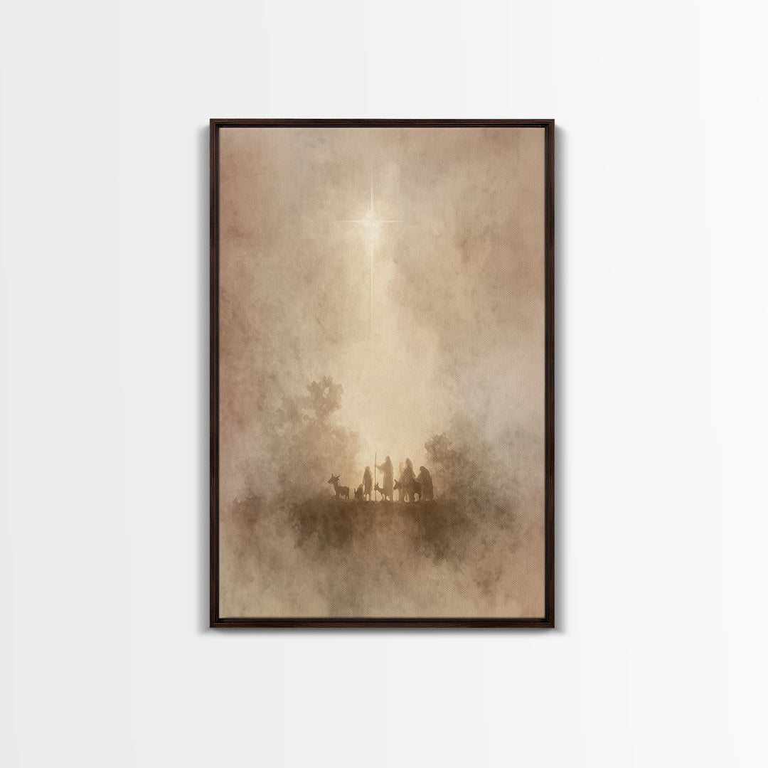 Guiding Light | Framed Canvas Print | Christian Wall Art | Christmas Art Prints | Christian Art Canvas | Subtle Christian Art | Christian C
