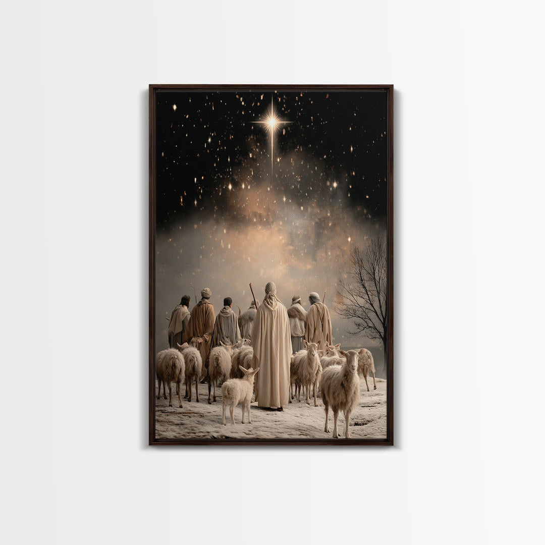 Bethlehem Plains | Framed Canvas Print | Christmas Art Prints | Christian Art Canvas | Christian Wall Art | Vintage Christian Art | Christi