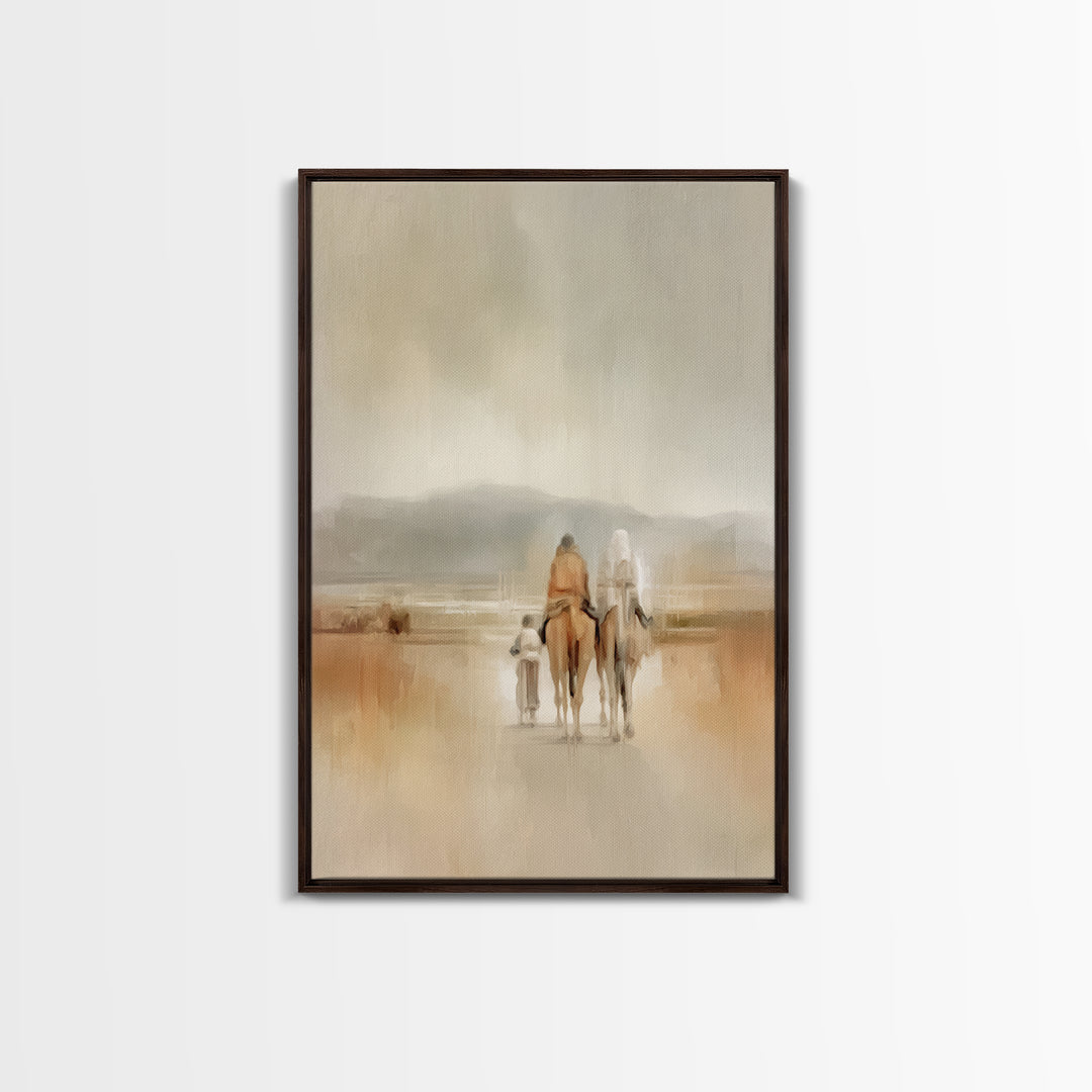 Evening Star Trail – Framed Canvas Print – Christian Art Canvas – Christian Christmas Art – Jesus Painting – Christian Wall Art – Christmas
