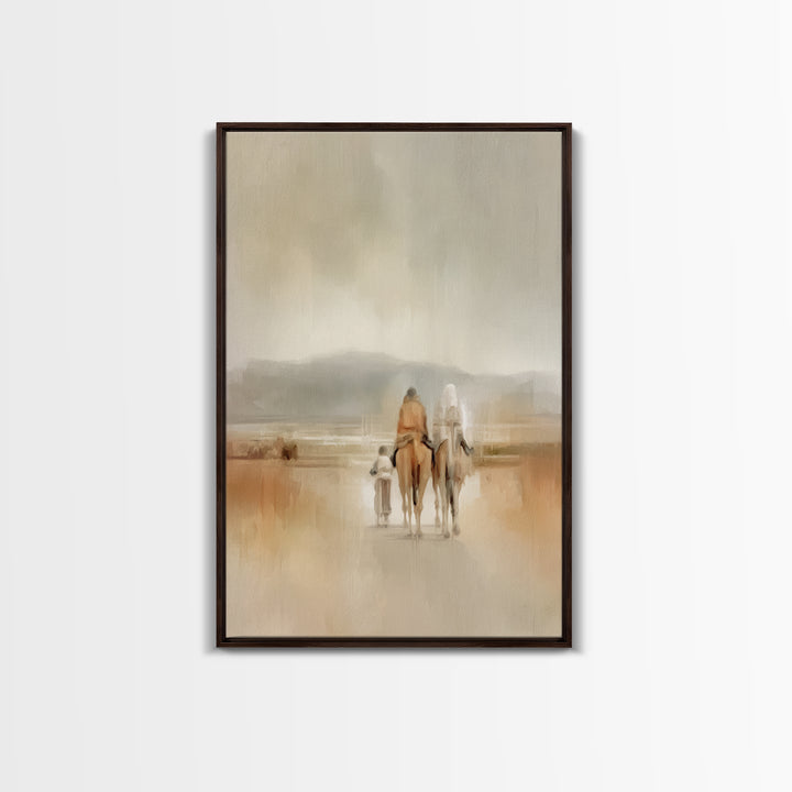 Evening Star Trail – Framed Canvas Print – Christian Art Canvas – Christian Christmas Art – Jesus Painting – Christian Wall Art – Christmas