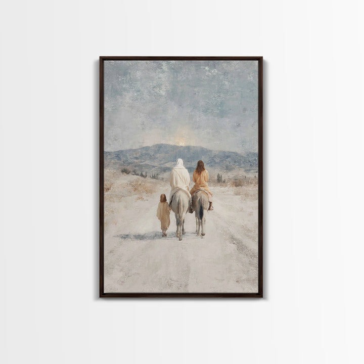 Holy Road Light | Framed Canvas Print | Christian Art Canvas | Christian Wall Art | Christian Christmas Art | Jesus Painting | Christian De