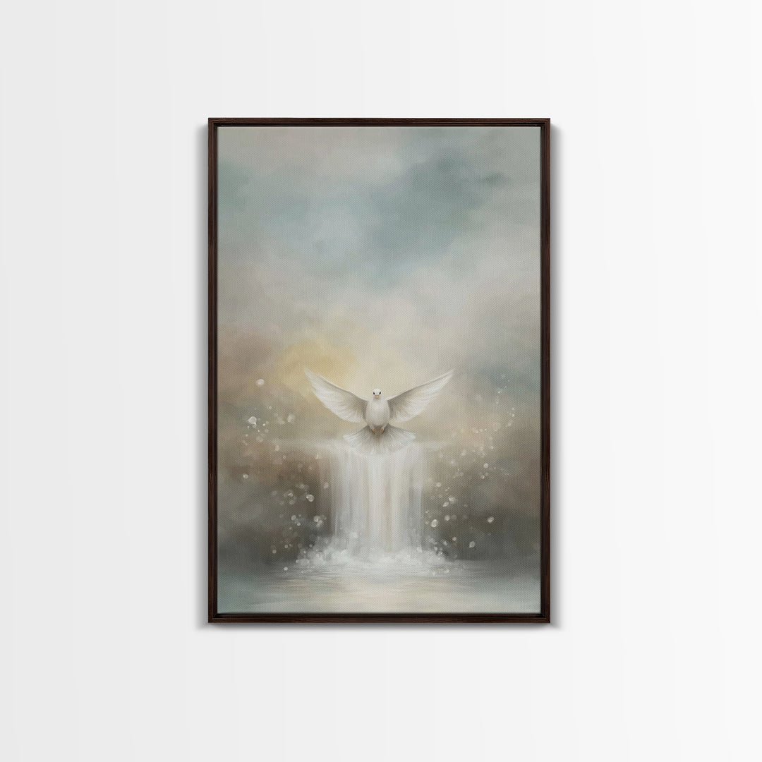 Spirit Of Peace – Framed Canvas Print – Christian Art Canvas – Christian Wall Art – Christian Art – Christian Gift – Minimalist Christian A