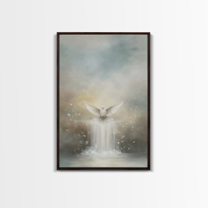 Spirit Of Peace – Framed Canvas Print – Christian Art Canvas – Christian Wall Art – Christian Art – Christian Gift – Minimalist Christian A