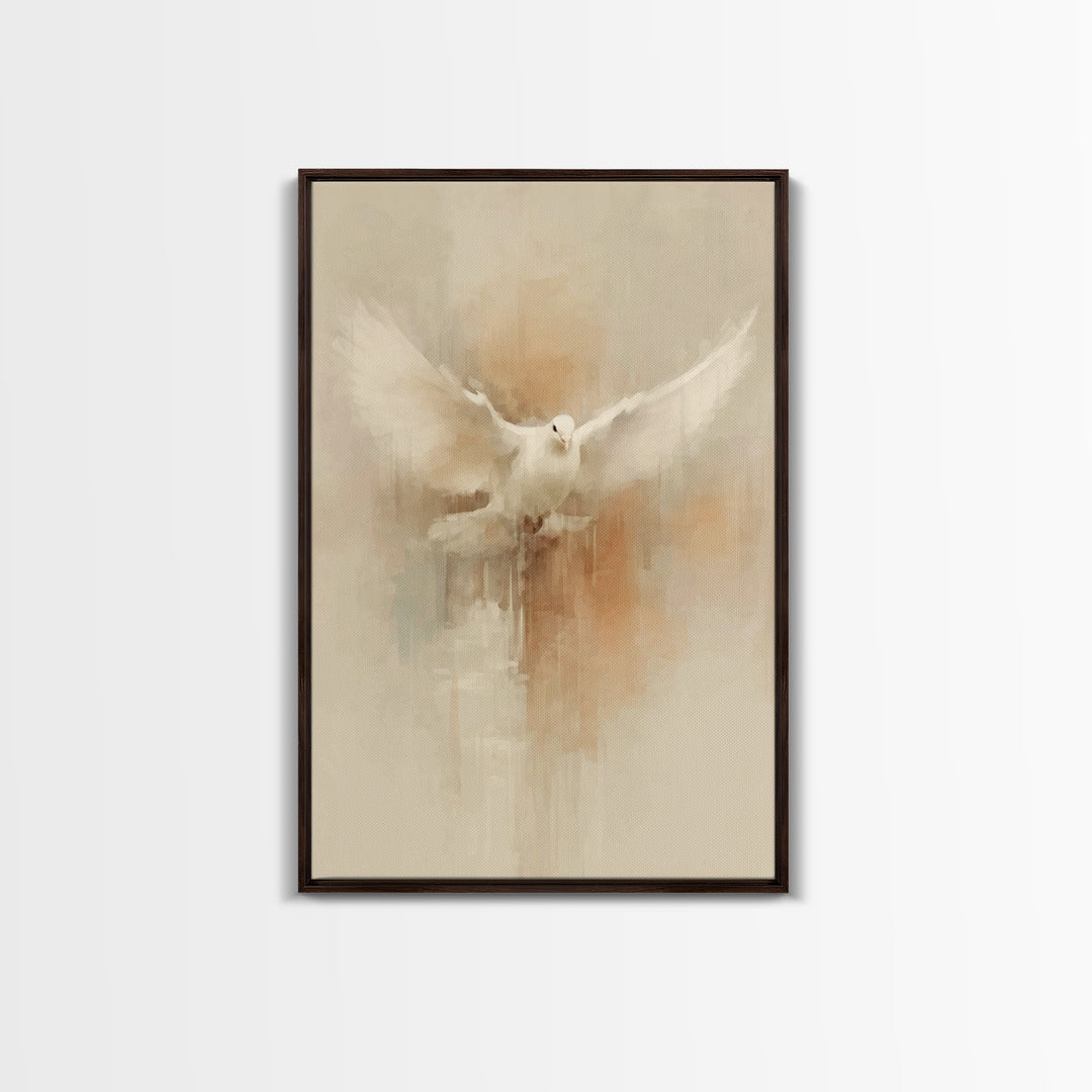 Heavenly Dove Light | Framed Canvas Print | Christian Wall Art | Christian Art Canvas | Christian Art | Christian Decor | Christian Gift