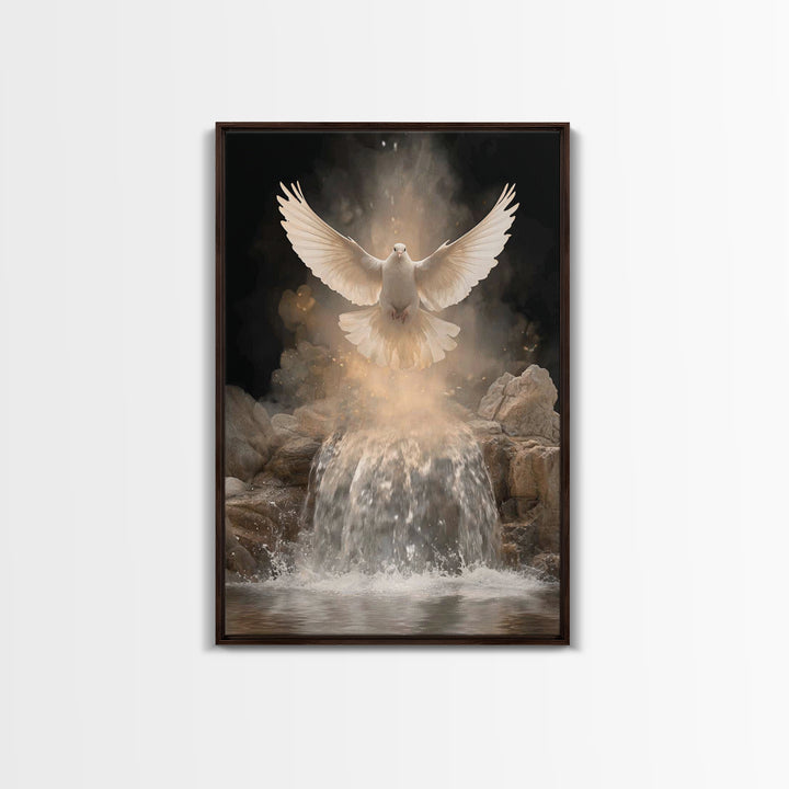 Living Water Light – Framed Canvas Print – Christian Art Canvas – Christian Wall Art – Christian Art – Christian Painting – Christian Gift