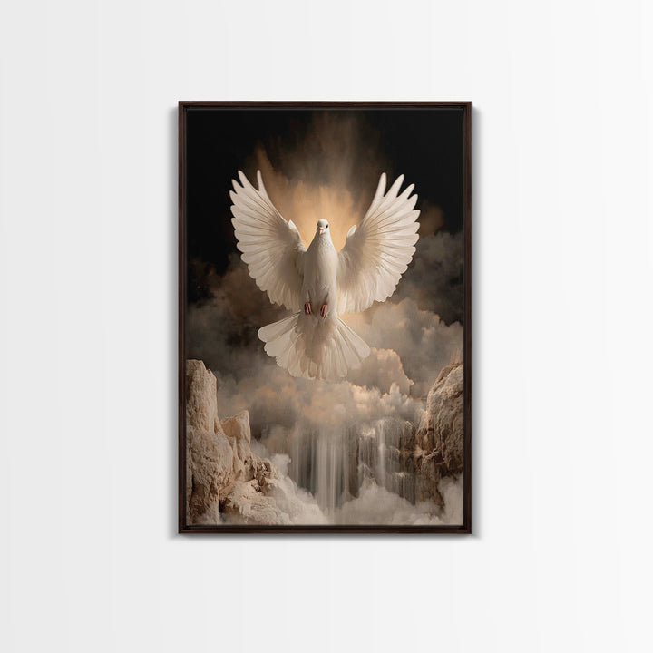 Divine Peace Wings | Framed Canvas Print | Christian Christmas Art | Christian Art Canvas | Christian Wall Art | Christian Decor | Christia