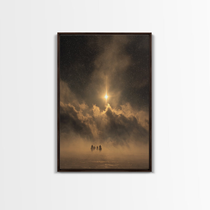 Journey of Kings – Framed Canvas Print – Christian Wall Art – Christian Christmas Art – Jesus Painting – Christmas Canvas Wall Art