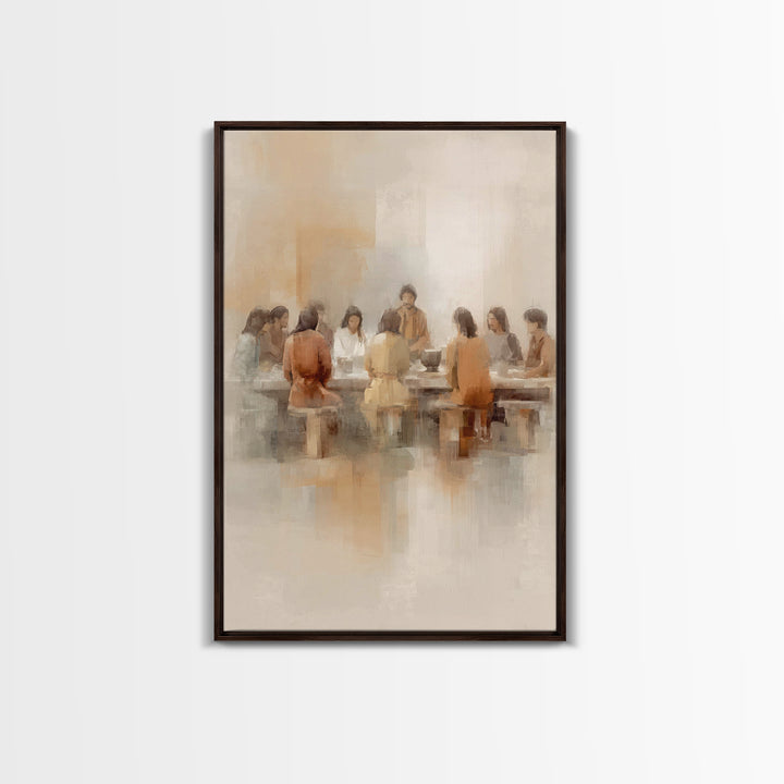Graceful Supper – Framed Canvas Print – Christian Wall Art – Christian Art Work – Jesus Painting – Christmas Art – Christian Art Canvas – C