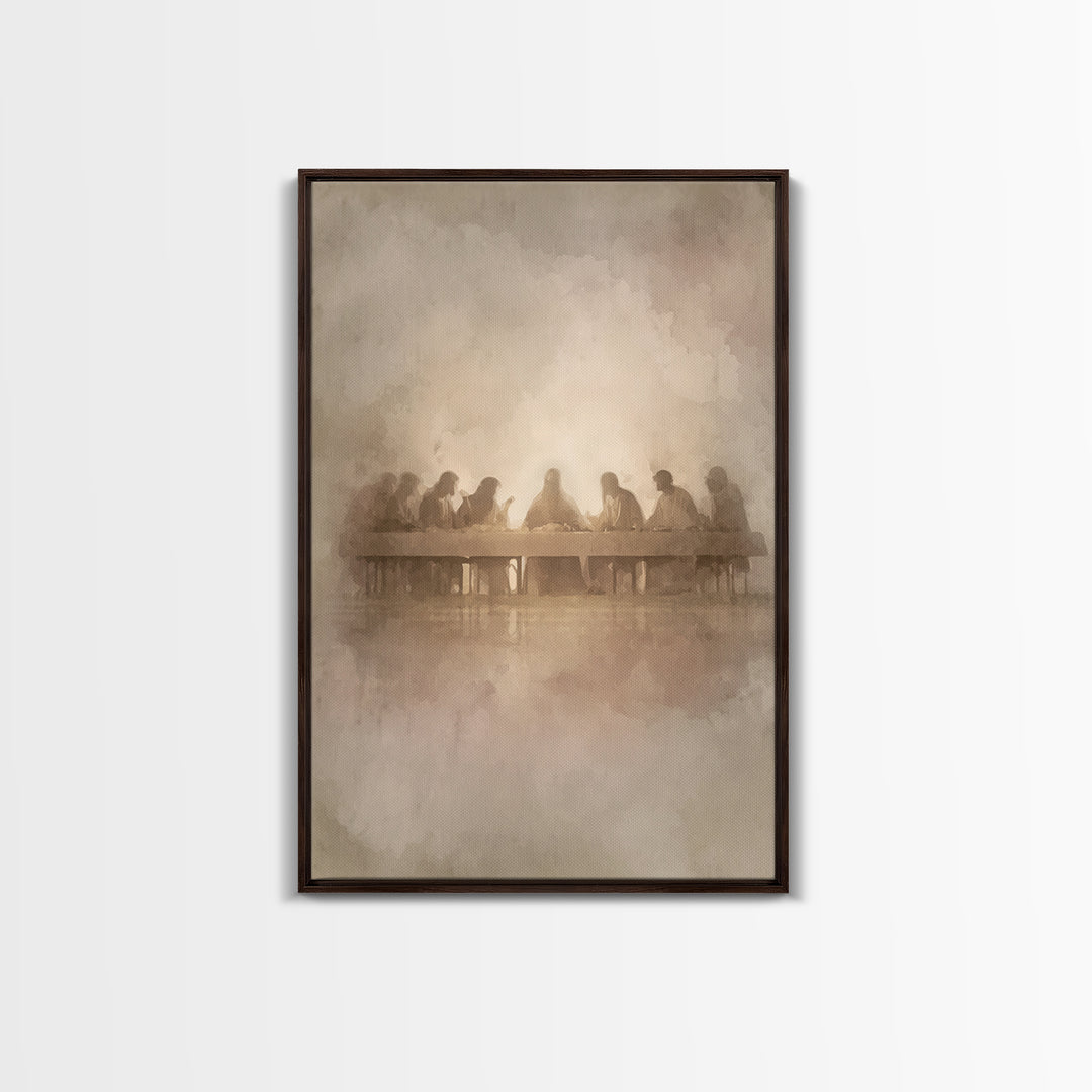 Divine Fellowship – Framed Canvas Print – Christian Art Print – Jesus Canvas Art – Christian Wall Art – Christmas Decor – Christian Christm