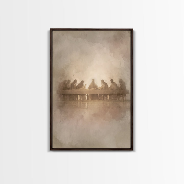 Divine Fellowship – Framed Canvas Print – Christian Art Print – Jesus Canvas Art – Christian Wall Art – Christmas Decor – Christian Christm