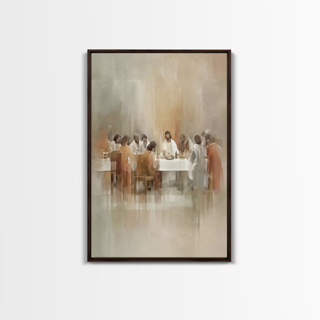 Table Of Grace – Framed Canvas Print – Christian Wall Art – Jesus Painting – Christian Art Canvas – Modern Christian Art – Christian Decor