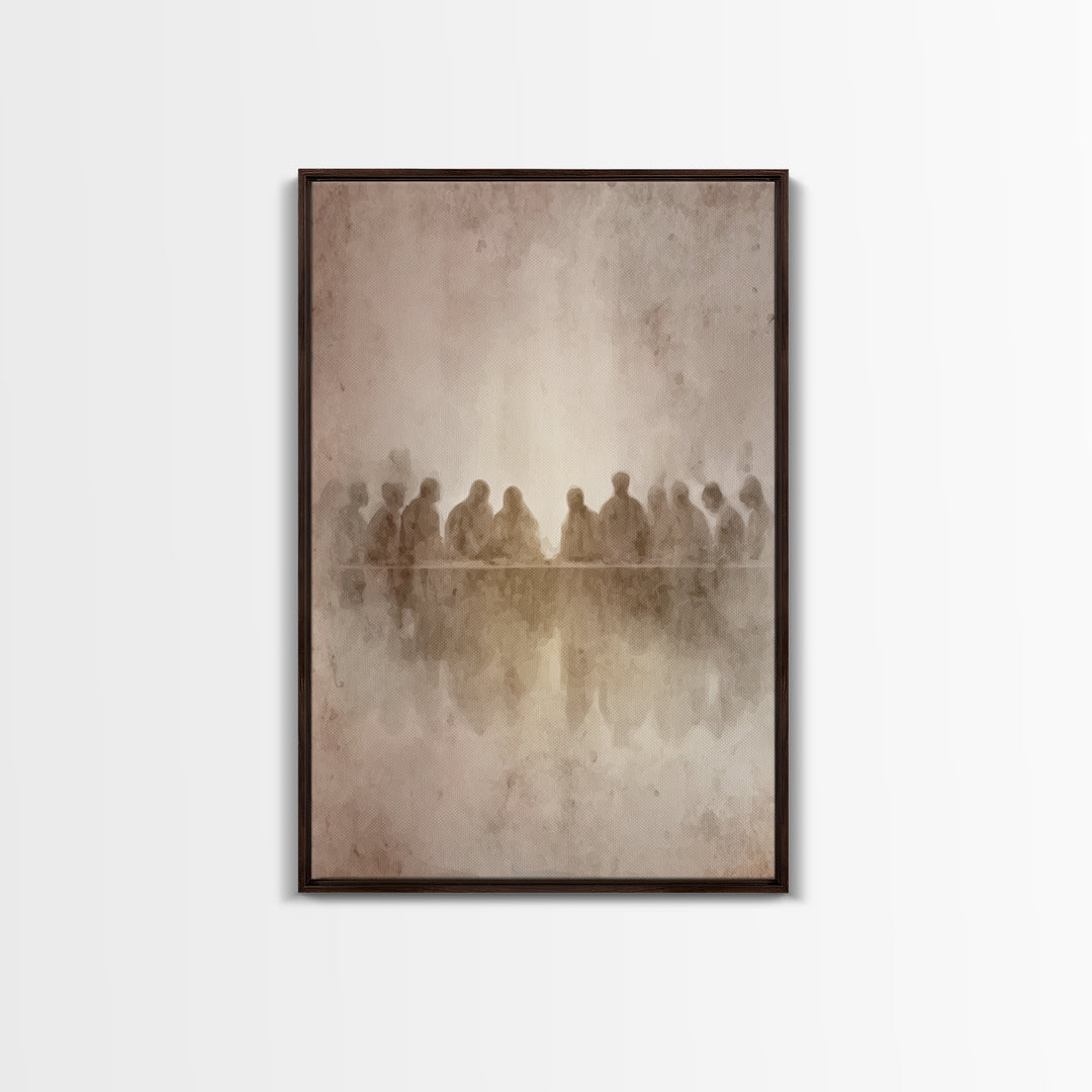 Eternal Fellowship, Framed Canvas Print, Christian Wall Art, Christian Art Canvas, Abstract Christian Art, Jesus Painting, Christian Decor