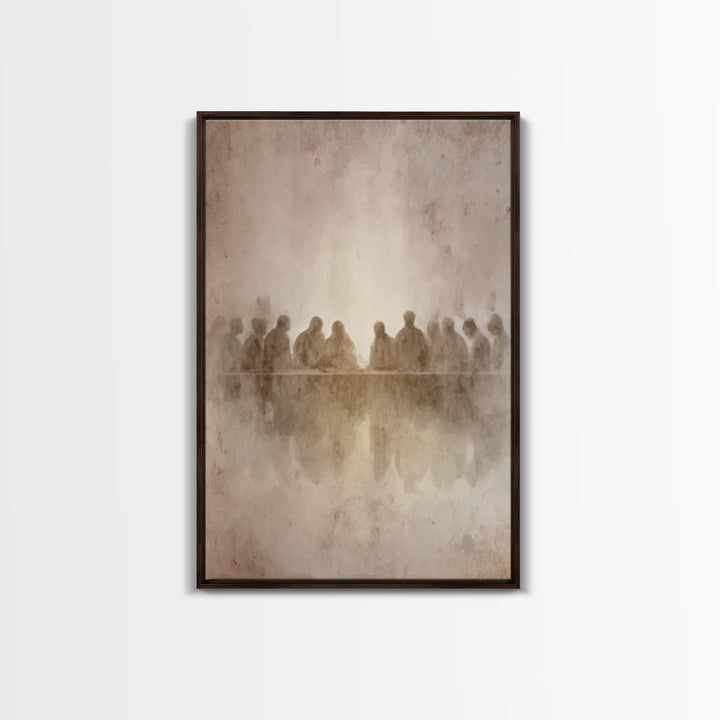 Eternal Fellowship, Framed Canvas Print, Christian Wall Art, Christian Art Canvas, Abstract Christian Art, Jesus Painting, Christian Decor