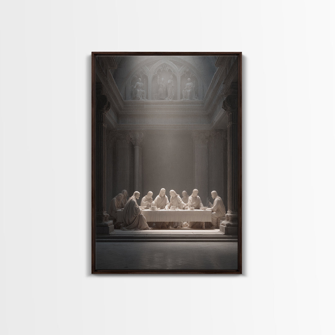 Holy Sanctuary Light – Framed Canvas Print – Christian Art Canvas – Jesus Painting – Moody Christian Art – Christian Wall Art – Christian D