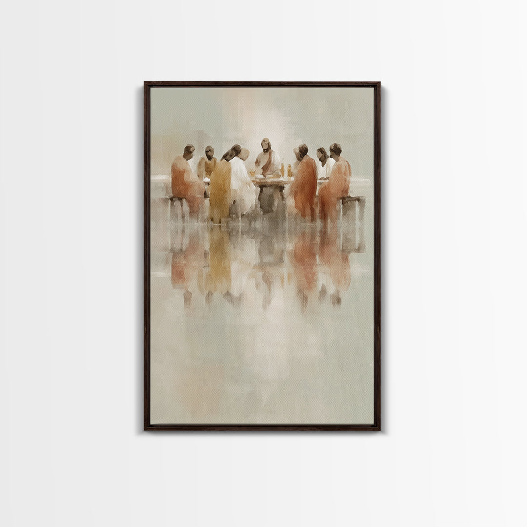 Radiant Communion, Framed Canvas Print, Christian Art Canvas, Modern Christian Art, Jesus Painting, Large Christian Art, Christian Wall Art
