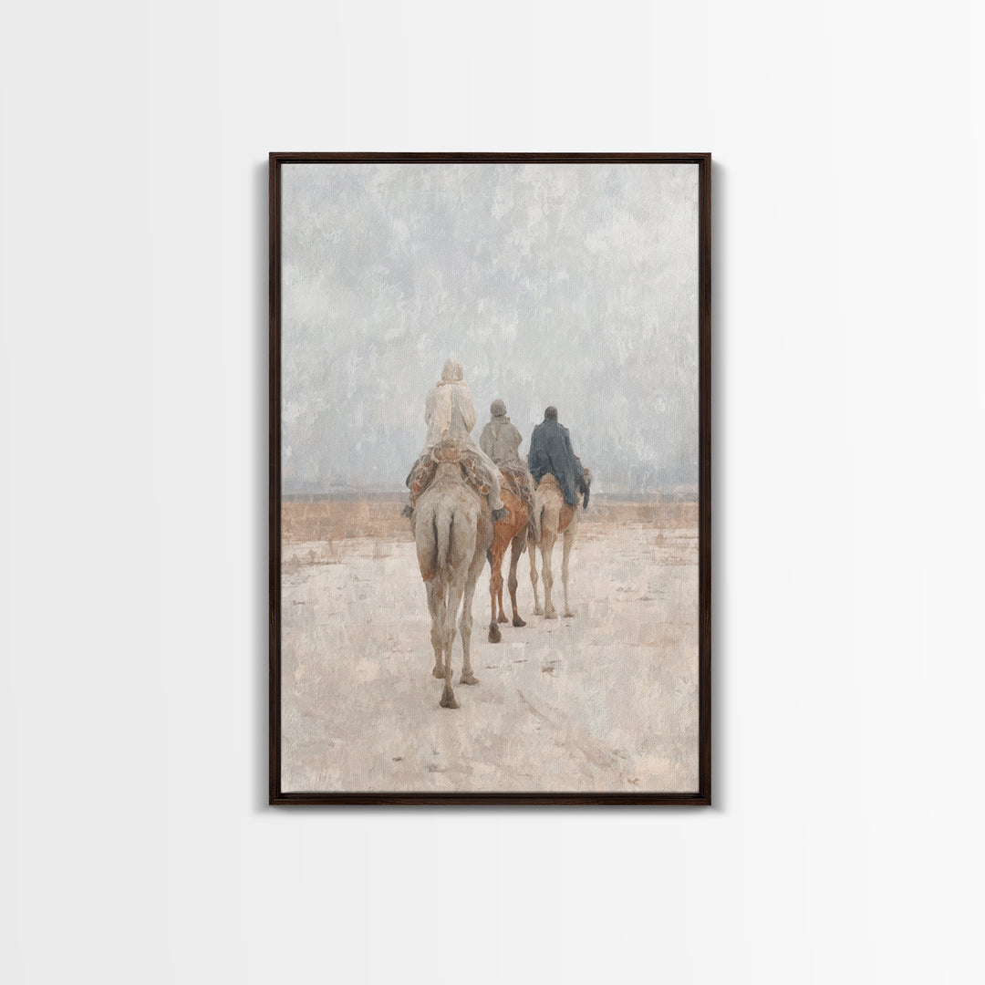 The Guiding Star – Framed Canvas Print – Christian Wall Art – Christian Art Canvas – Christmas Art – Christian Christmas Art – Jesus Painti