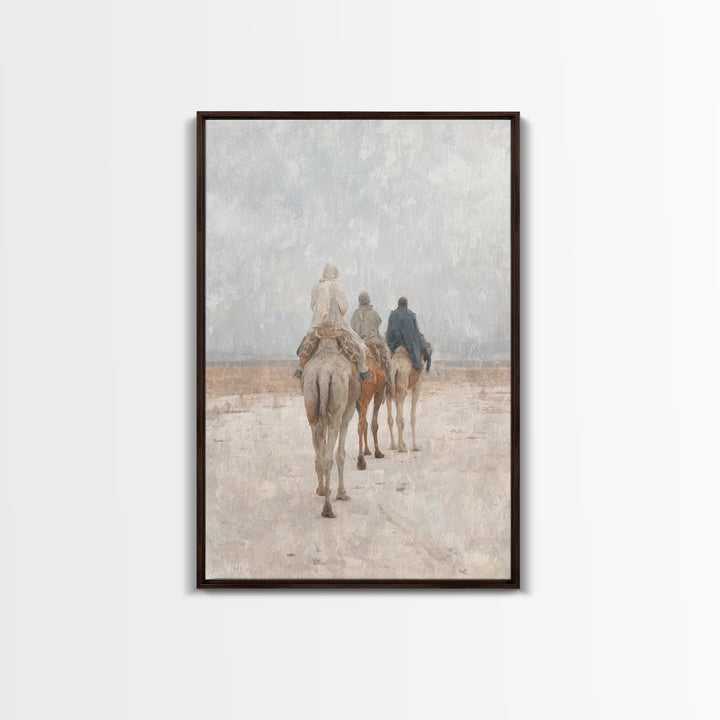 The Guiding Star – Framed Canvas Print – Christian Wall Art – Christian Art Canvas – Christmas Art – Christian Christmas Art – Jesus Painti