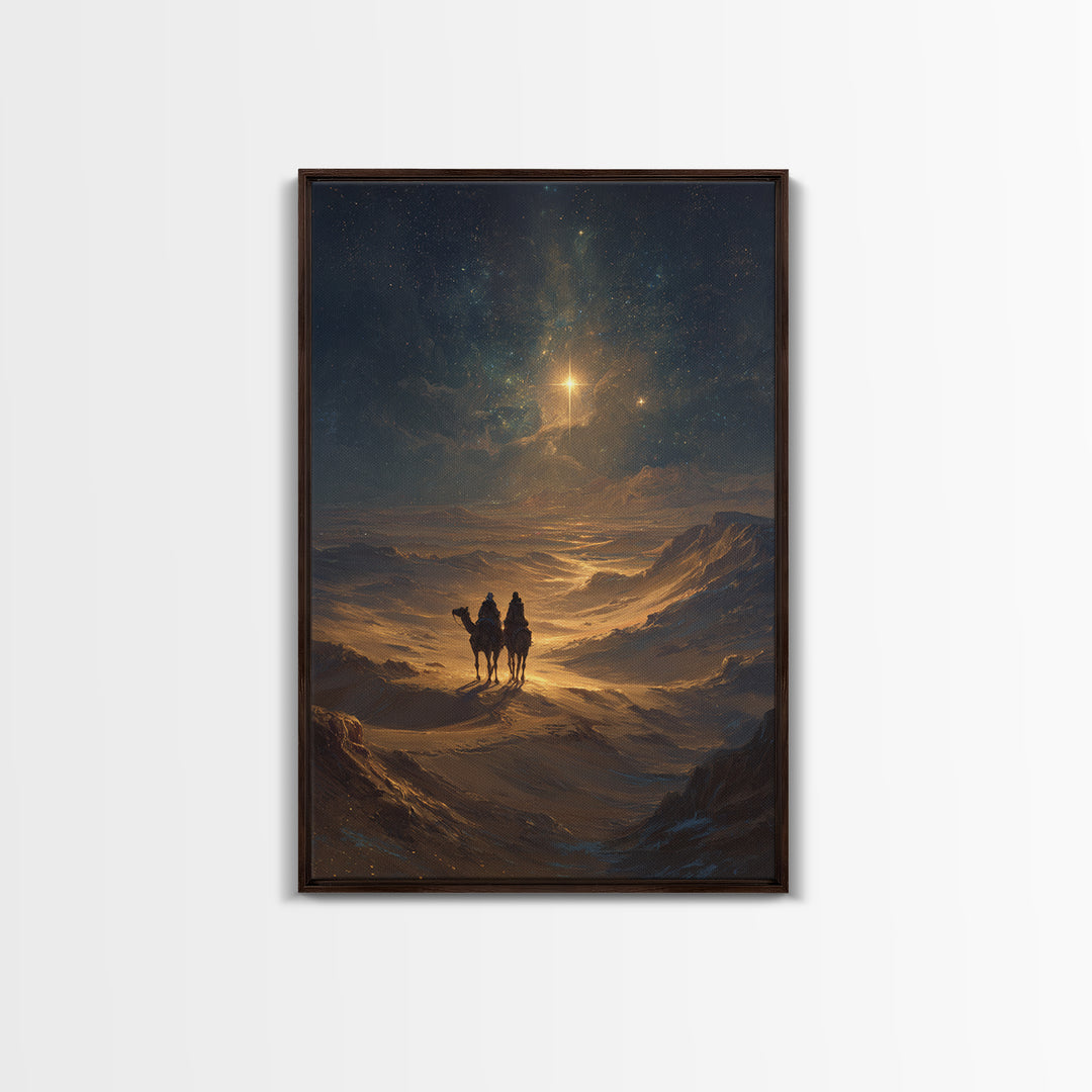 Star Of Wonder | Framed Canvas Print | Christian Wall Art | Christmas Art Prints | Christian Christmas Decor | Christian Art Canvas | Jesus