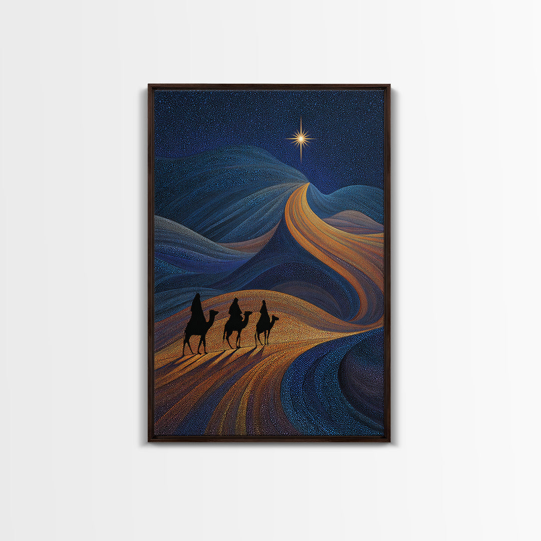 Celestial Pathway, Framed Canvas Print, Christian Art Canvas, Christian Christmas Art, Christmas Wall Art, Christian Painting, Jesus Art Pr