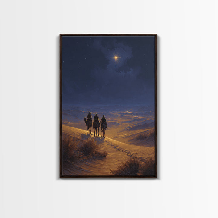 Star Of Bethlehem – Framed Canvas Print – Christian Wall Art – Christian Art Canvas – Christian Christmas Art – Christmas Wall Art – Jesus