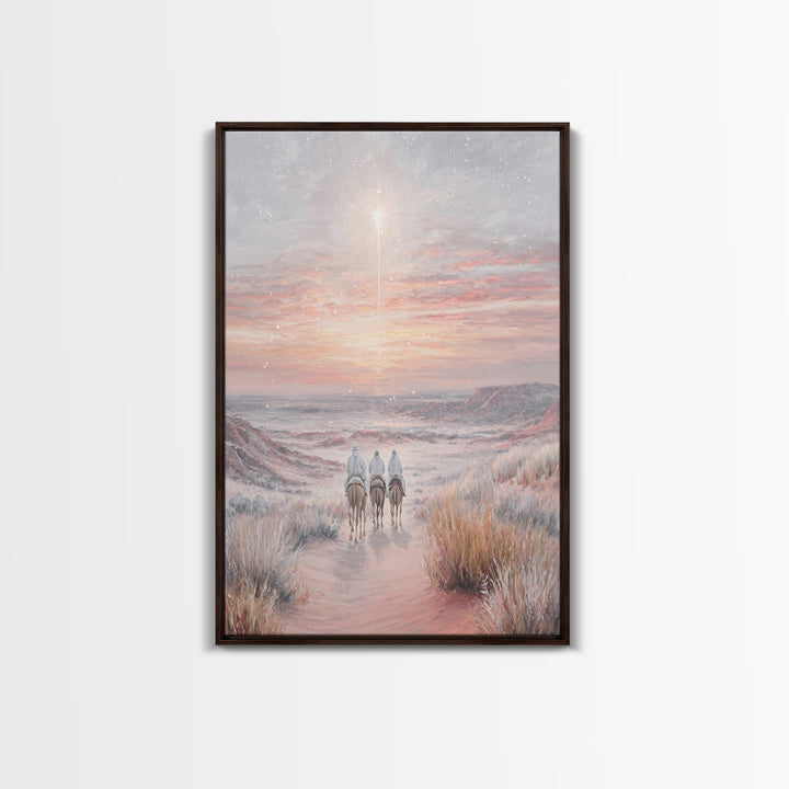 Light Of Dawn – Framed Canvas Print – Christian Art Canvas – Christmas Art – Christian Christmas – Christian Wall Art – Modern Christian Ar