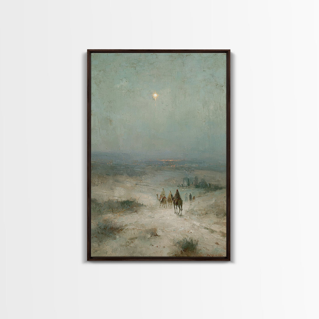 Threefold Promise – Framed Canvas Print – Christian Art Print – Christmas Wall Art – Christian Christmas – Christian Art Canvas – Jesus Pai