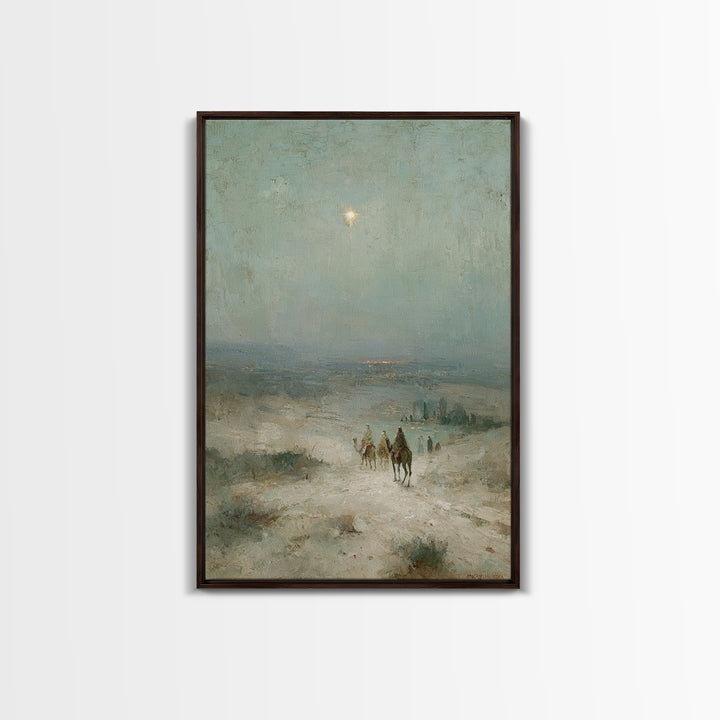 Threefold Promise – Framed Canvas Print – Christian Art Print – Christmas Wall Art – Christian Christmas – Christian Art Canvas – Jesus Pai