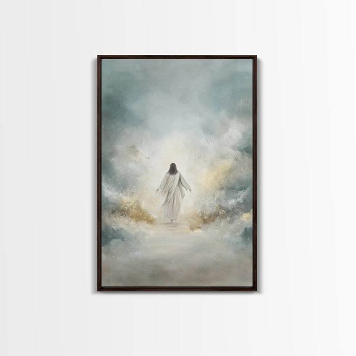 Path Of Ascension – Framed Canvas Print – Jesus Painting – Christian Art Canvas – Christian Wall Art – Large Jesus Wall Art – Modern Christ