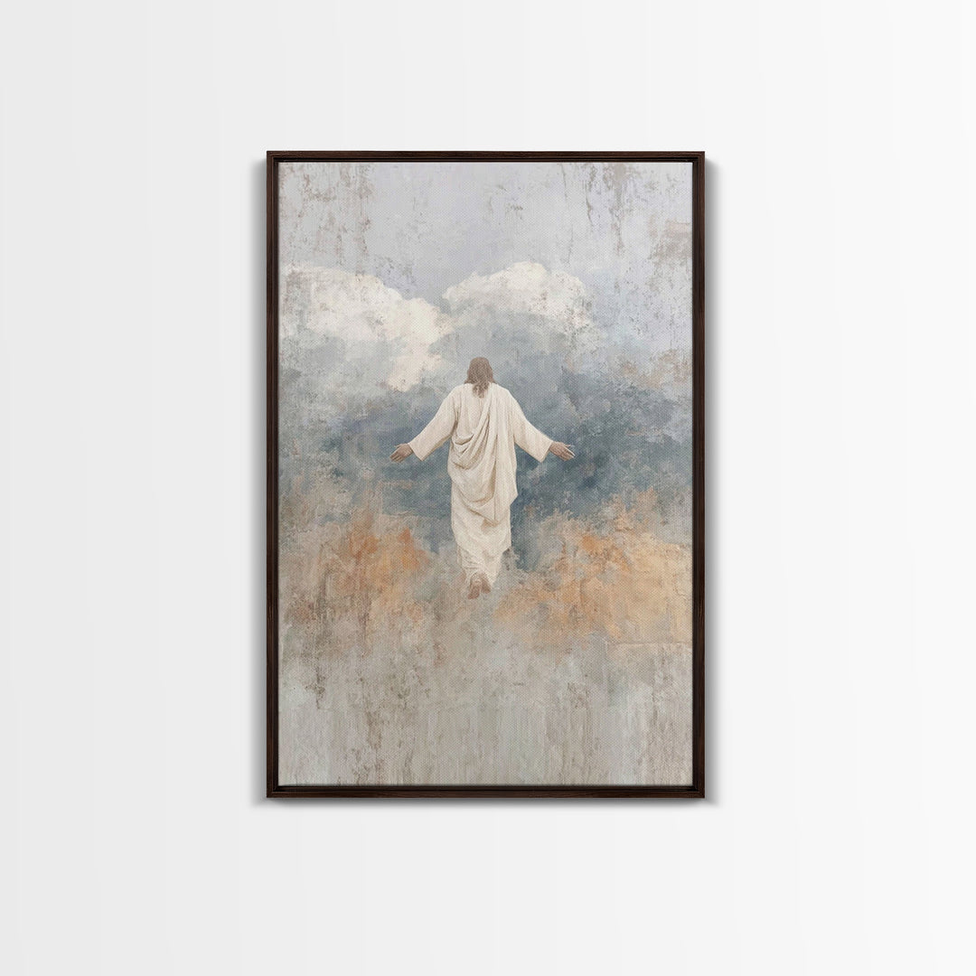 Eternal Light – Framed Canvas Print – Jesus Painting – Christian Art Canvas – Christian Wall Art – Christian Art – Large Christian Painting