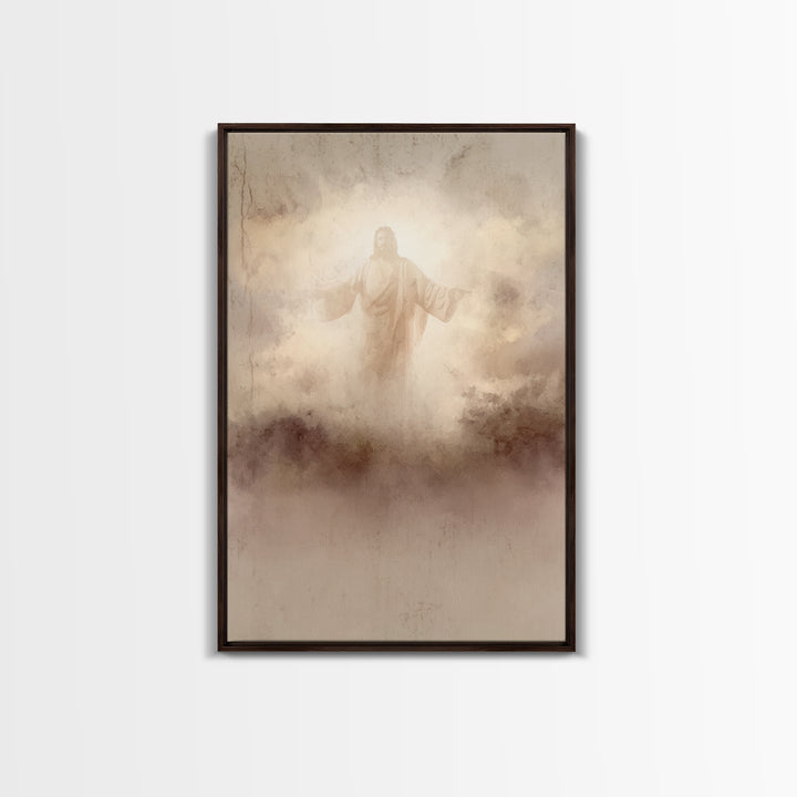 Glory Revealed, Framed Canvas Print, Jesus Painting, Christian Art Canvas, Christian Wall Art, Christian Art Work, Large Christian Painting