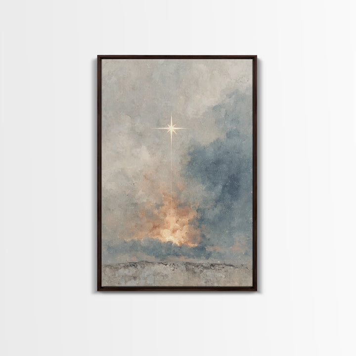 Shepherd’s Journey – Framed Canvas Print – Christian Wall Art – Christian Art Canvas – Christmas Art – Christian Christmas Art – Christian