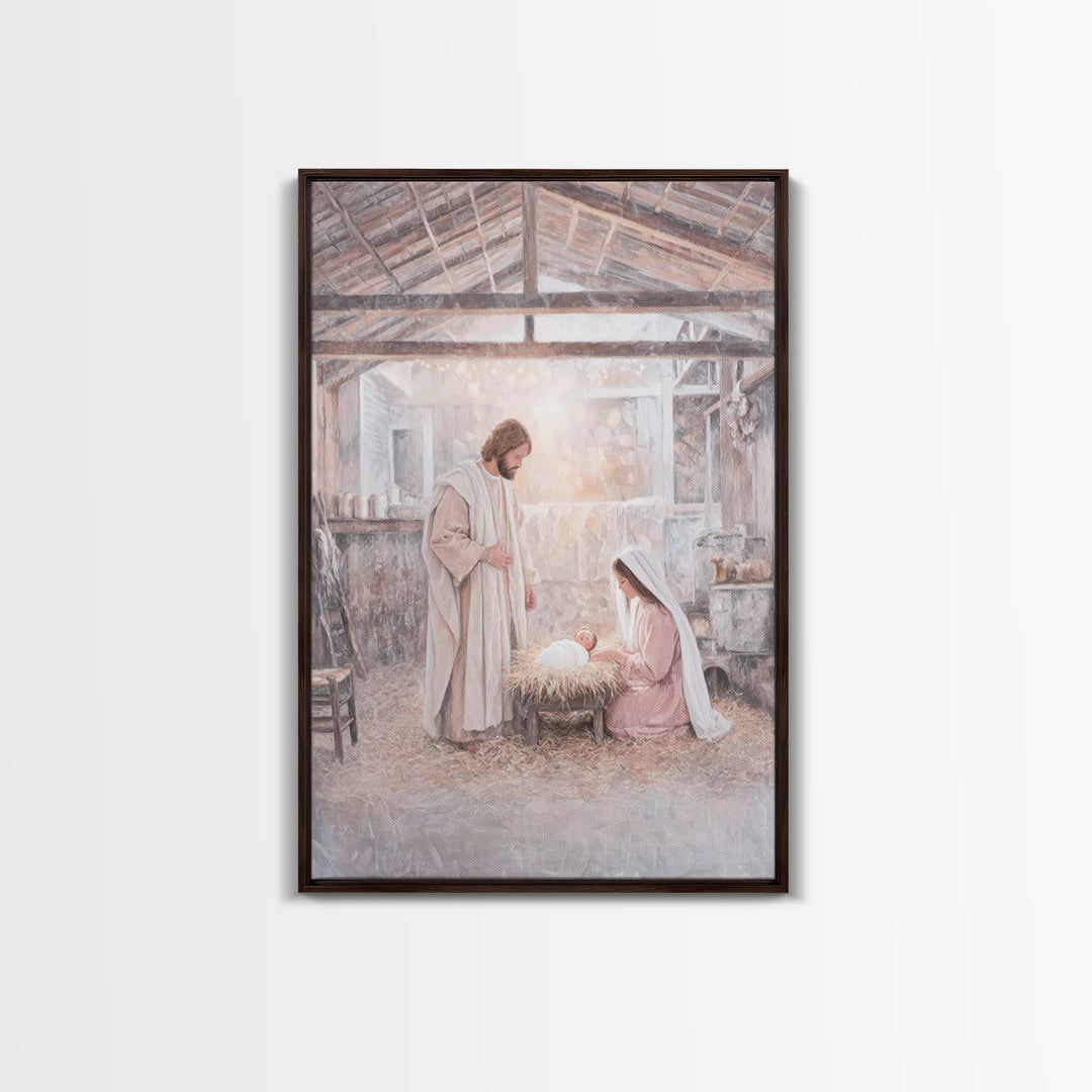 Bethlehem Peace | Framed Canvas Print | Christian Wall Art | Christian Art Canvas | Jesus Painting | Christmas Art | Christian Christmas
