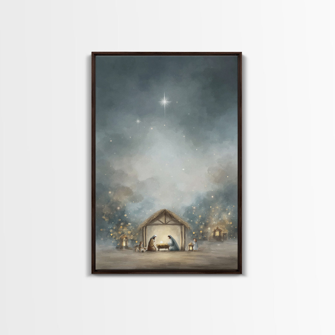 Bethlehem Wonder – Framed Canvas Print – Christian Wall Art – Christian Art Canvas – Christmas Art – Christian Christmas Art – Christian De