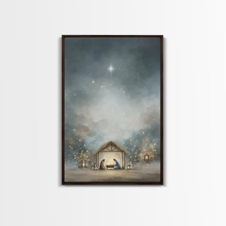 Bethlehem Wonder – Framed Canvas Print – Christian Wall Art – Christian Art Canvas – Christmas Art – Christian Christmas Art – Christian De