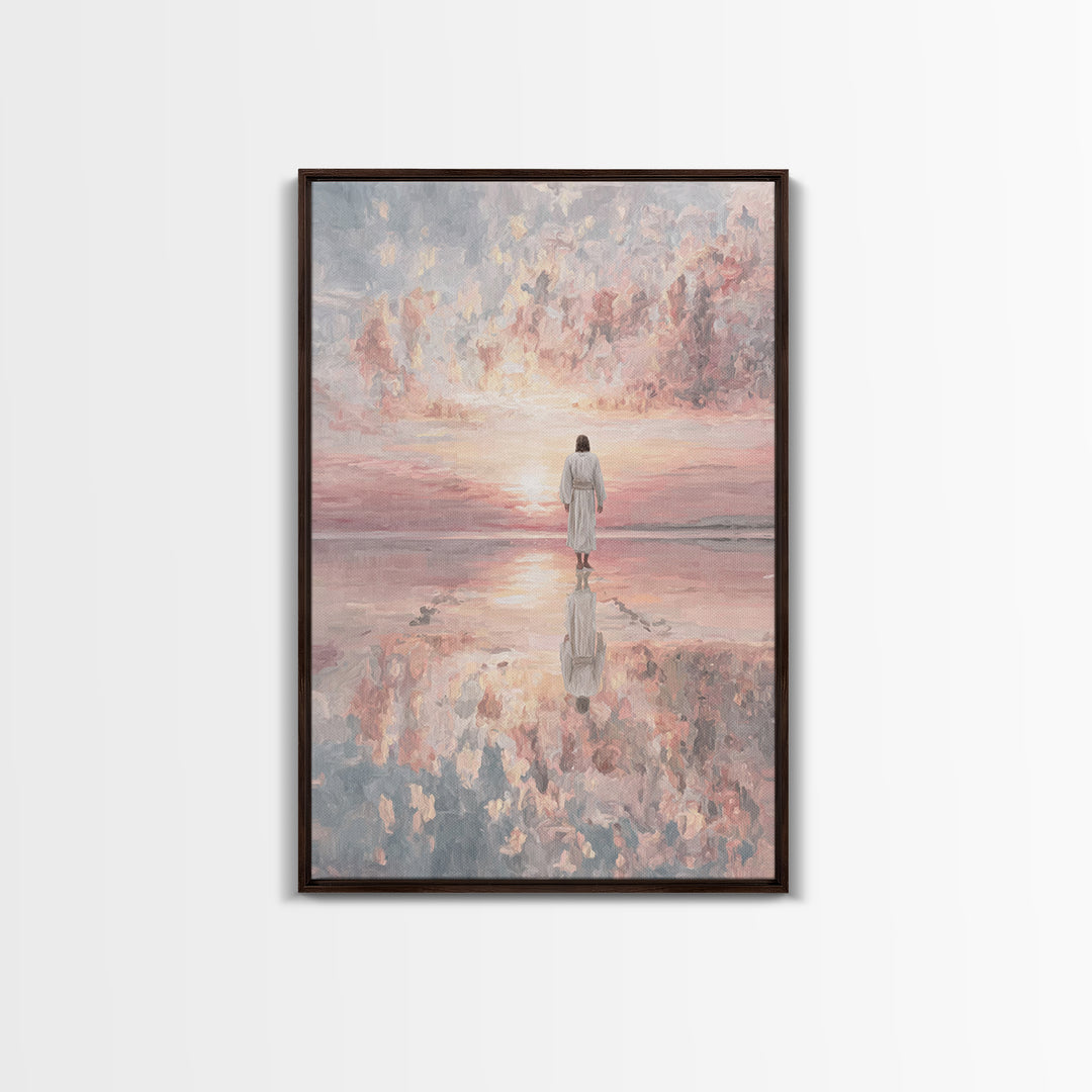 The Radiant Savior – Framed Canvas Print – Christian Wall Art – Jesus Painting – Christian Art Canvas – Modern Christian Art – Christian Ar