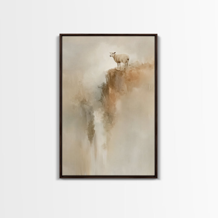Cliffside Hope | Framed Canvas Print | Christian Wall Art | Christian Art Canvas | Subtle Christian Art | Christian Decor | Pastoral Scener