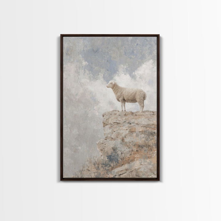 Horizon Grace, Framed Canvas Print, Christian Wall Art, Christian Art Canvas, Minimalist Christian Art, Pastoral Scenery, Christian Art Wor