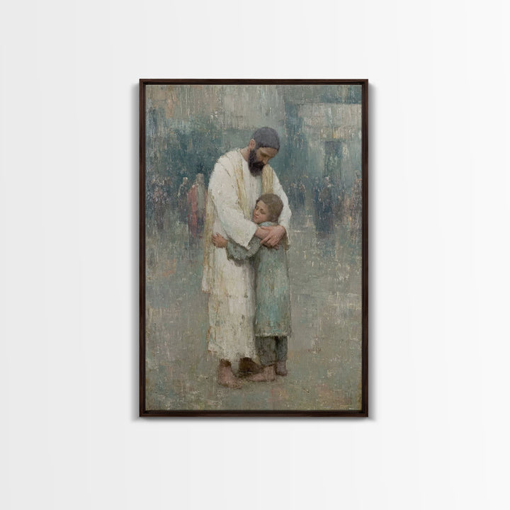 Child Of Grace, Framed Canvas Print, Christian Wall Art, Christian Art Canvas, Jesus Painting, Christian Art Work, Modern Christian Paintin