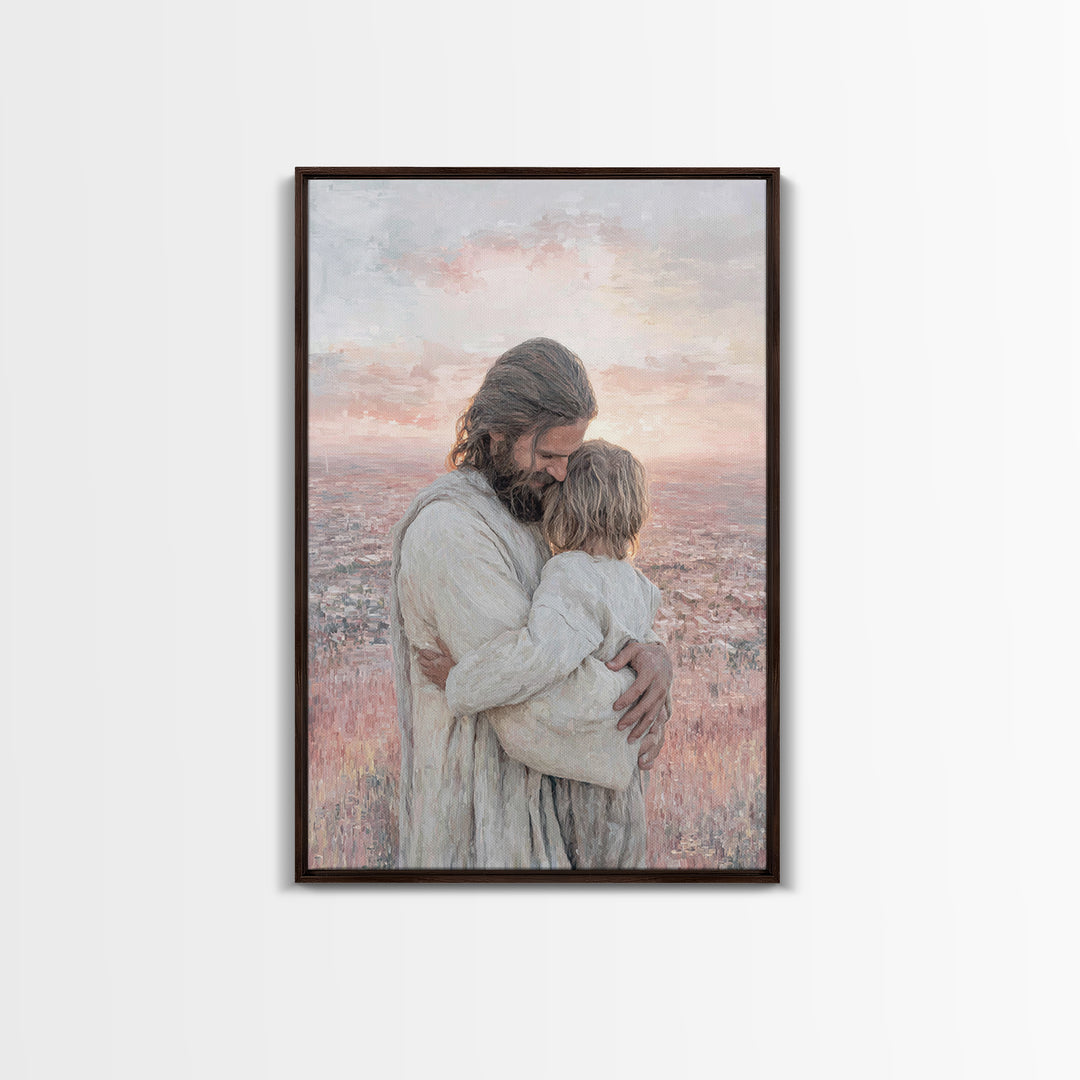 Sunrise Of Love | Framed Canvas Print | Christian Wall Art | Christian Art Canvas | Jesus Painting | Christian Art Work | Modern Christian