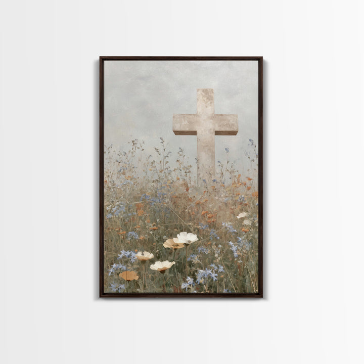 Garden Of Hope – Framed Canvas Print – Christian Wall Art – Christian Art Canvas – Christian Art Work – Christian Decor – Minimalist Christ