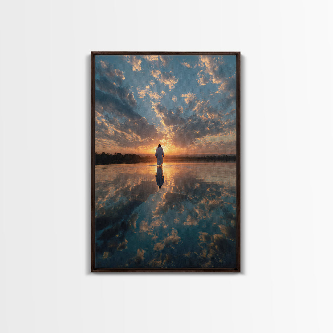 Heavenly Horizon – Framed Canvas Print – Christian Wall Art – Jesus Canvas Art – Christian Art Canvas – Christian Art Print – Modern Christ
