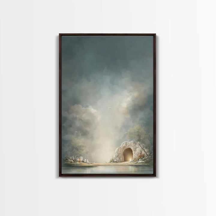 Morning Of Peace - Framed Canvas Print - Christian Wall Art - Modern Christian Art - Subtle Christian Art - Christian Art Canvas - Christia