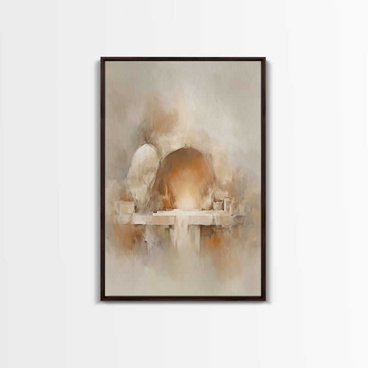 Stone Of Dawn - Framed Canvas Print - Christian Painting - Christian Art Canvas - Christian Wall Art - Modern Christian Art - Christian Gif