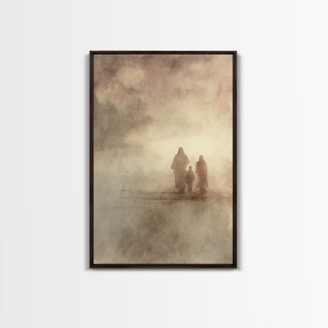 Silent Faith Journey – Framed Canvas Print – Christian Art Canvas – Christian Wall Art – Subtle Christian Art – Jesus Painting – Christian