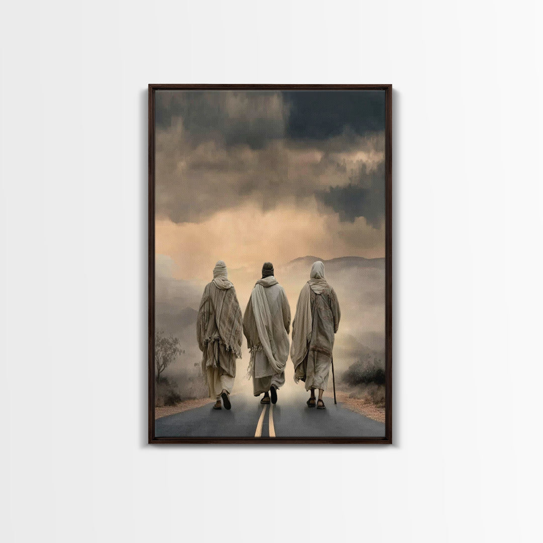 Desert Morning Hope – Framed Canvas Print – Christian Wall Art – Christian Art Canvas – Moody Christian Art – Jesus Painting – Christian Ch