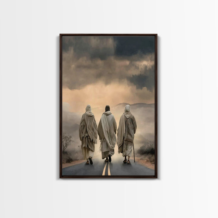 Desert Morning Hope – Framed Canvas Print – Christian Wall Art – Christian Art Canvas – Moody Christian Art – Jesus Painting – Christian Ch