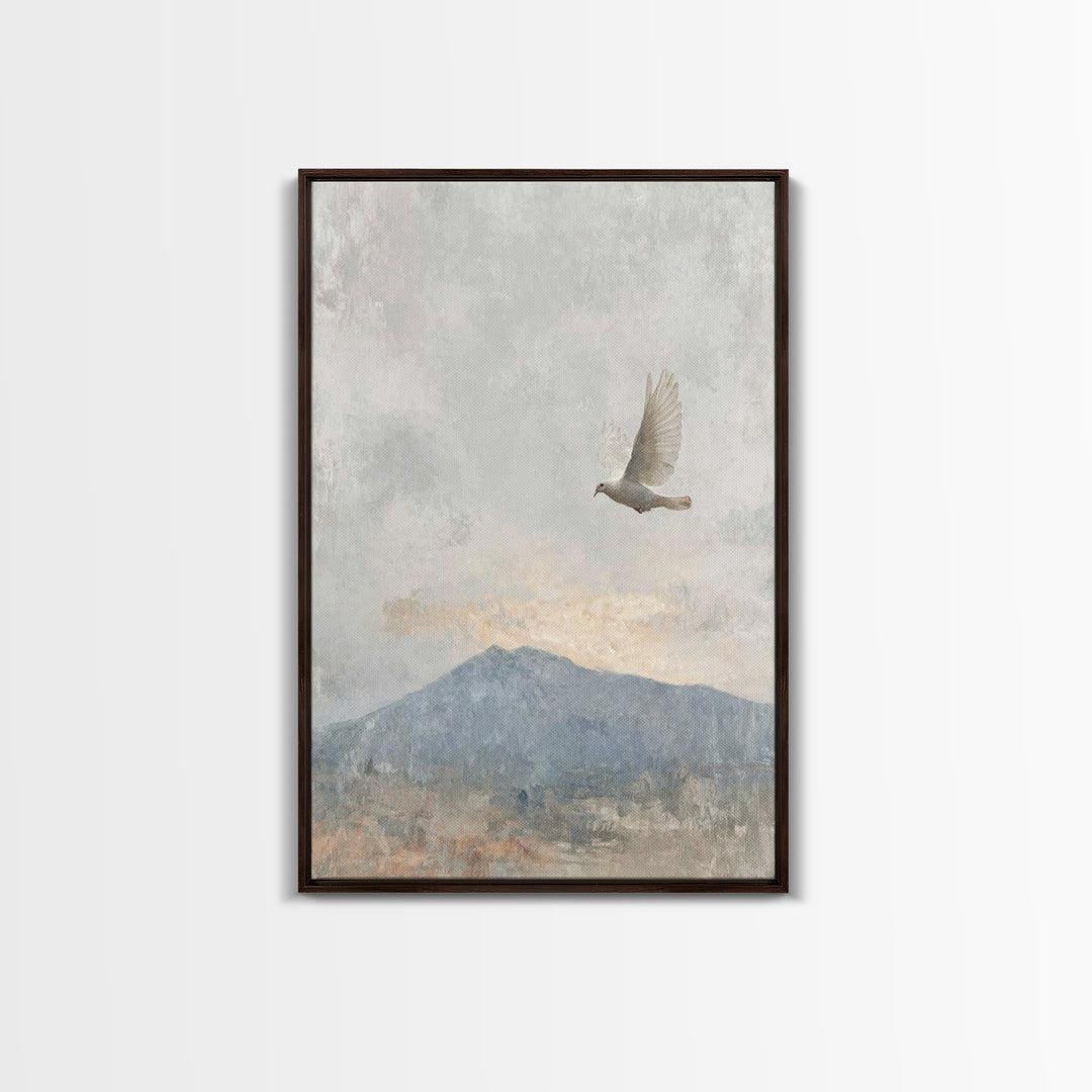 Spirit of Peace – Framed Canvas Print – Christian Wall Art – Christian Art Canvas – Minimalist Christian Art – Christian Art Print – Unique
