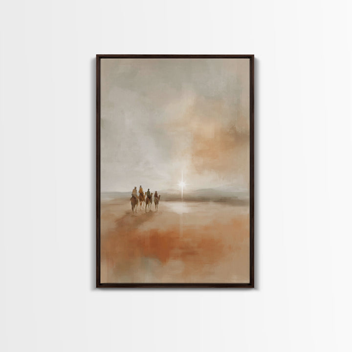 Guiding Star Journey, Framed Canvas Print, Christian Wall Art, Christian Christmas Art, Christian Art Canvas, Christmas Art Prints, Christi