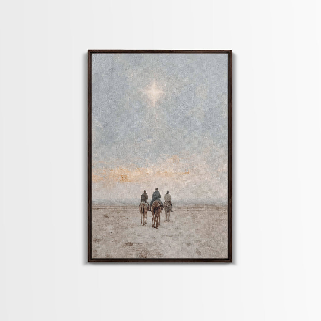 Guiding Light Sky – Framed Canvas Print – Christian Art Canvas – Christian Wall Art – Christmas Art Prints – Christian Christmas Art – Chri